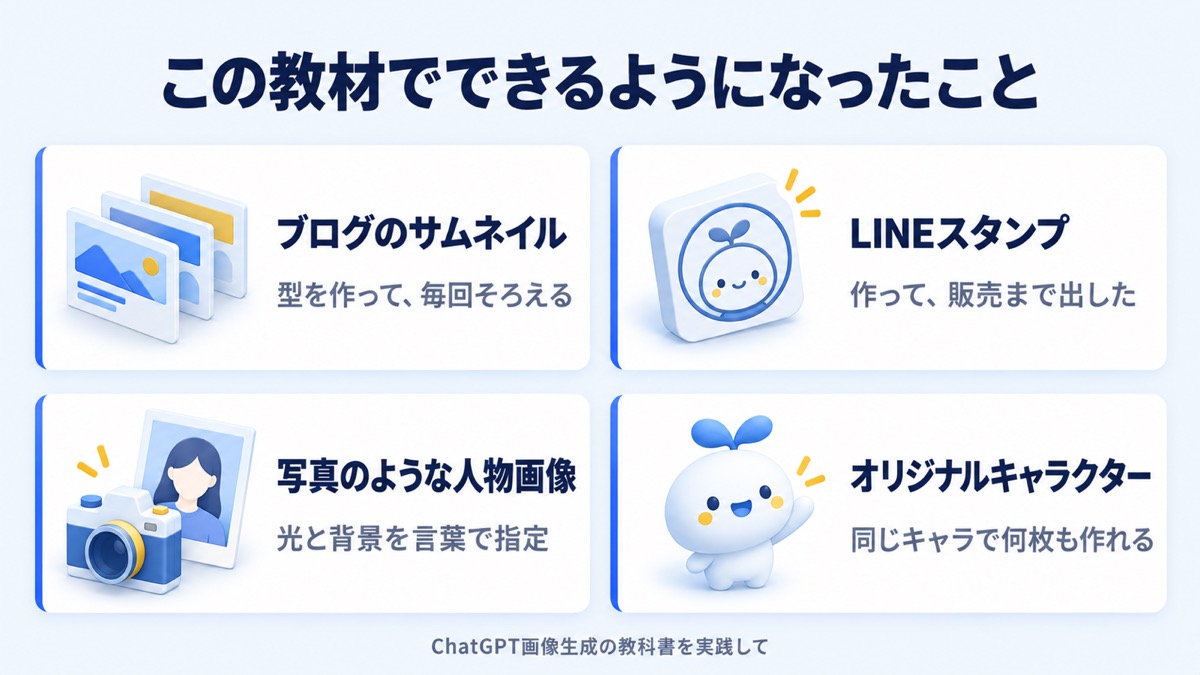 この教材でできるようになったこと